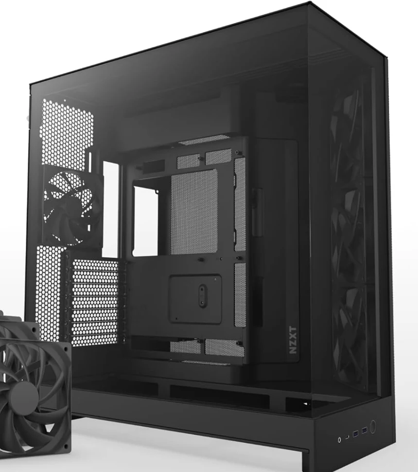 NZXT H9 Flow - Dual-Chamber ATX PC Case - Black